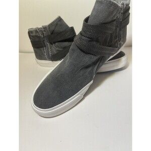 Blowfish Malibu Makome Grey Grungy Skater High top mens Size 11 New Strap Zip